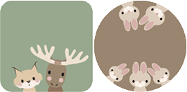 My Nametags Maxistickers - tema: animais da floresta